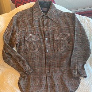Pendleton Brown Plaid Button-Down Shirt